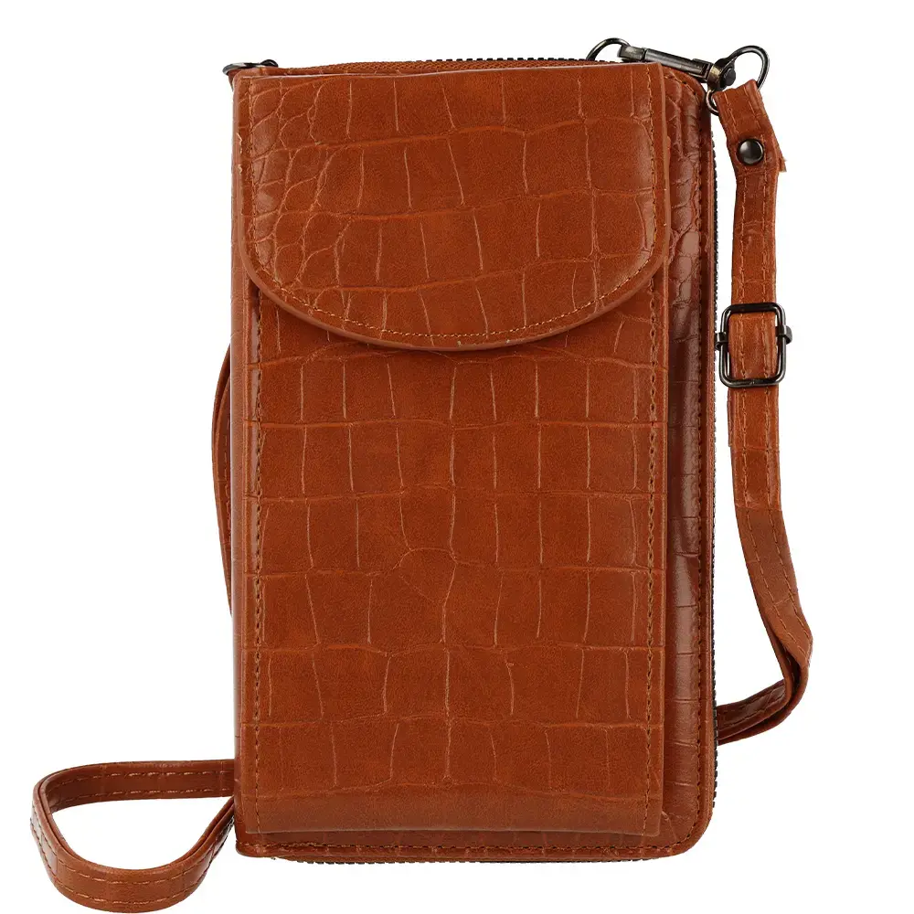 Knitted bag for phone GCW12 brown