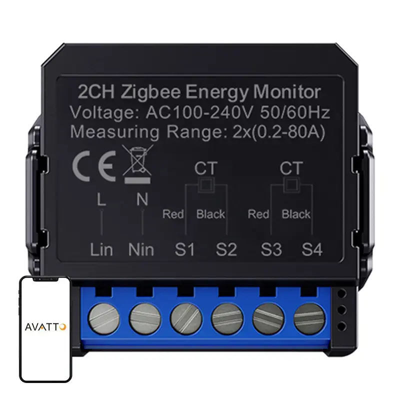 Avatto ZigBee smart bi-directional energy meter ZWPM16-2