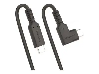StarTech.com 6ft (2m) Rugged Right Angle USB-C Cable, USB 3.2 Gen 1 (5 Gbps), USB C to C Data Transfer Cable, 4K 60Hz DP Alt Mode, 100W Power Delivery - 90 Degree USB-C Cable (RUSB315CC2MBR) - USB-C cable - 24 pin USB-C to 24 pin USB-C - 2 m