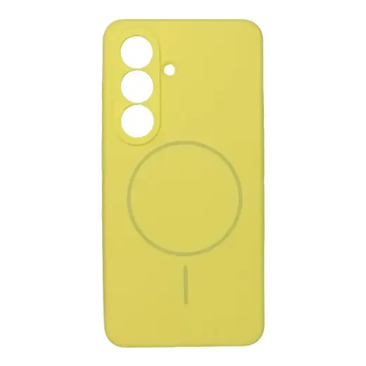 Silicone 2mm telefoni ümbris MagSafe toega Samsung Galaxy S26 (S942) kollane