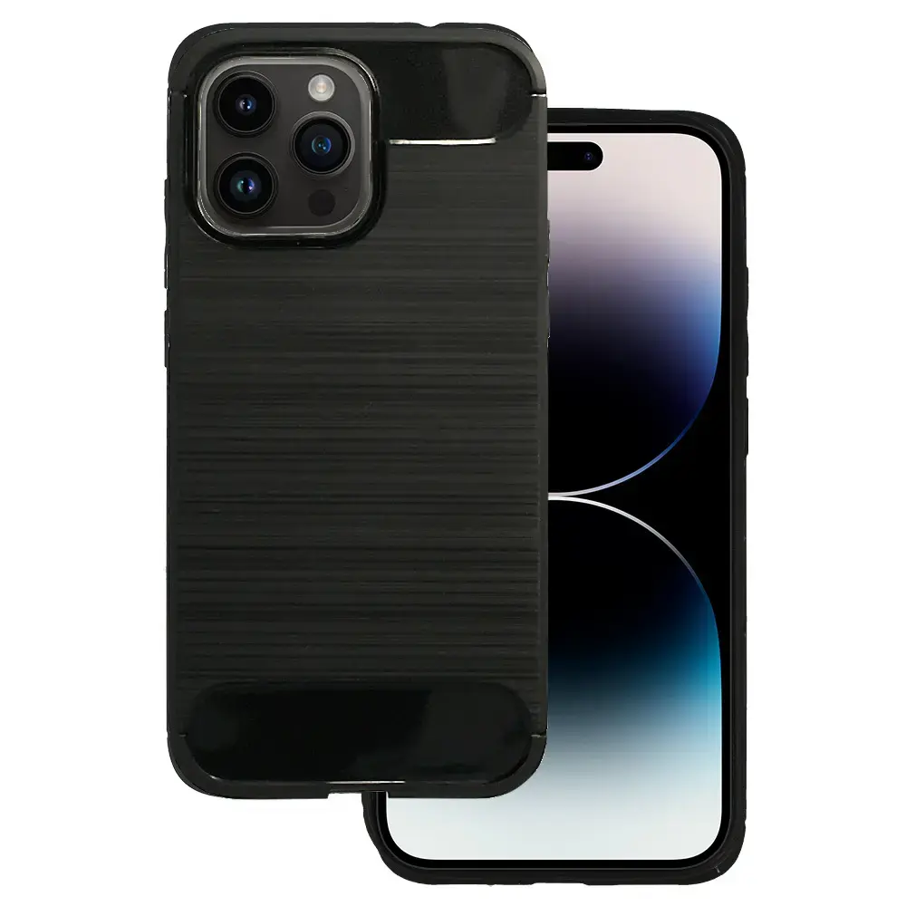 CARBON maciņš telefonam iPhone 14 Pro Max melns