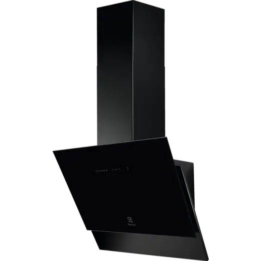 Electrolux skursteņa tipa nosūcējs, 60 cm, melns