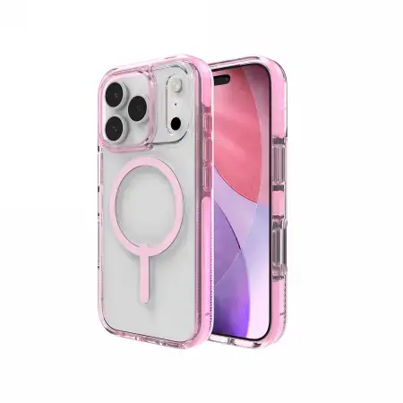 ZAGG Santa Cruz Snap MagSafe Case for iPhone 17 Pro - Clear Pink
