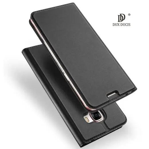 Dux Ducis Premium Magnet Case Grāmatveida Maks Telefonam Samsung N970 Galaxy Note 10 Pelēks