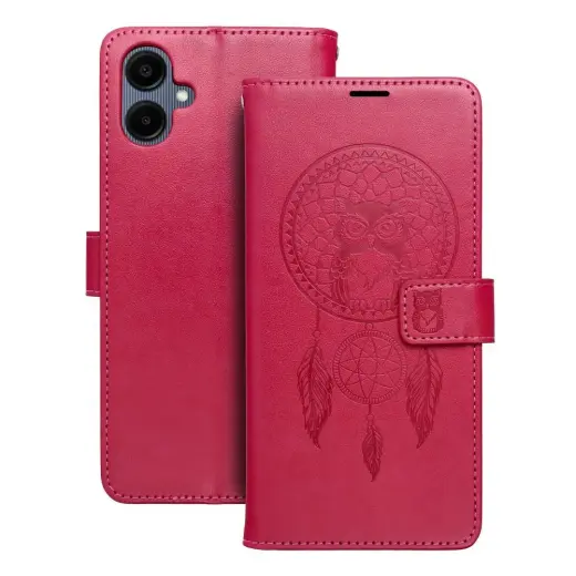MEZZO dreamcatcher knyginio tipo telefono dėklas Samsung Galaxy A06 4G (A065) rožinis