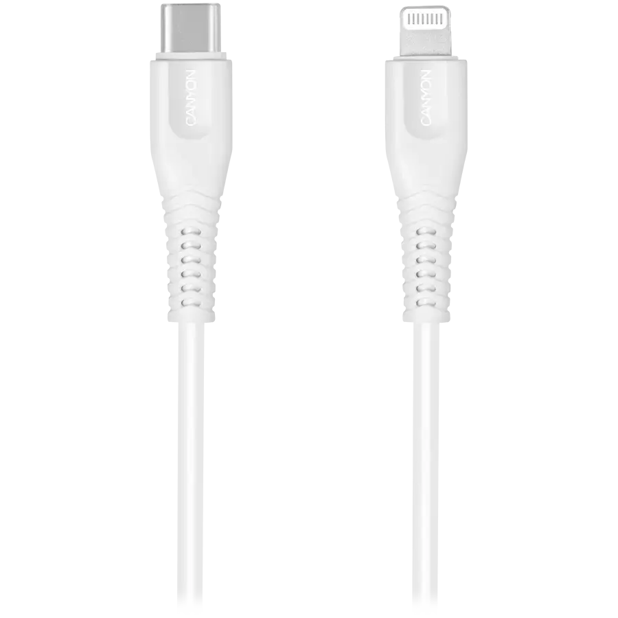 CANYON cable MFI-4 Type-C to Lightning 1.2m White