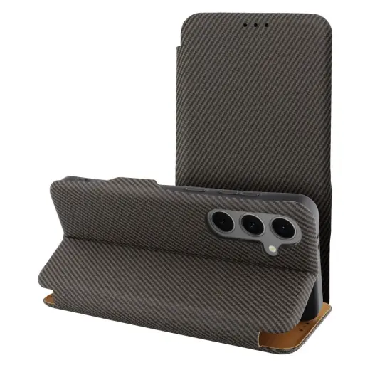 FOLIO Side Magnet knyginio tipo telefono dėklas Samsung Galaxy S25+ (S936) rudas