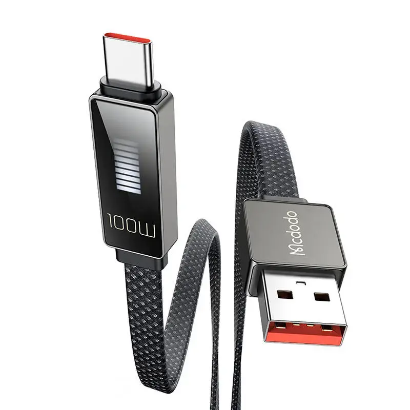 Mcdodo CA-4980 data transfer and charging cable | USB-A to USB-C | 100W | with LED display | 1.2m | black