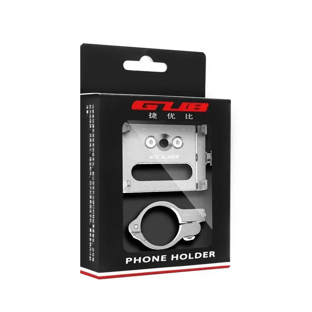 GUB bike holder for mobile phone G85 Aluminium silver
