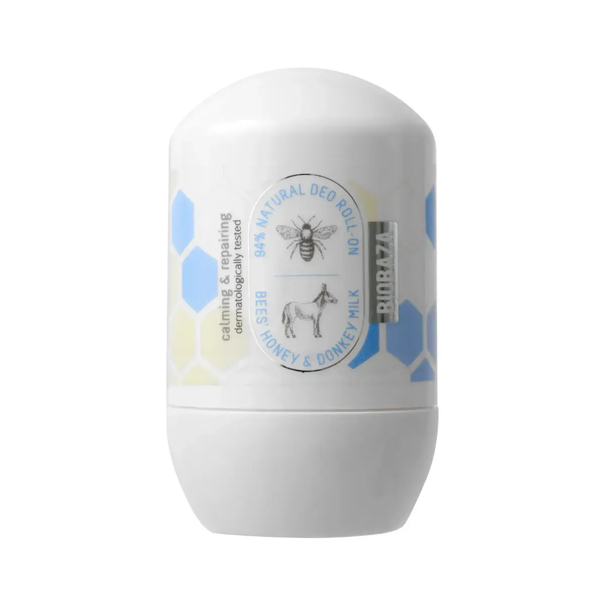 Biobaza, Bee's Honey & Donkey Milk, Soothing & Nourishing, Deodorant Roll-On, Unisex, 50 ml