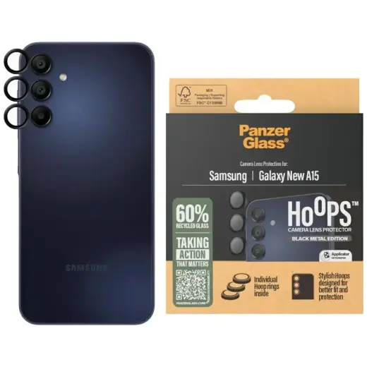 Szkło hartowane na obiektyw PanzerGlass   Hoops Lens Protector do Samsung Galaxy A16 | A16 5G czarny