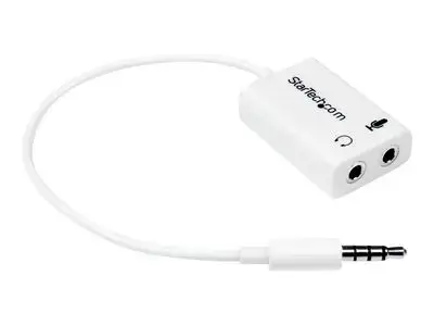 StarTech.com 4 Position Microphone and Headphone Splitter 3.5 mm 4 Pin | 4 Pole Mic and Audio Combo Splitter Cable (MUYHSMFFADW) - headset splitter - 15.25 cm