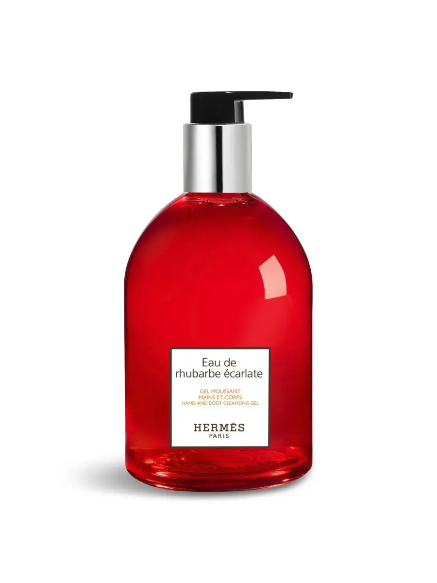 Hermès Eau De Rhubarbe Écarlate Hand and Body Cleans Gel Bottle 300ml