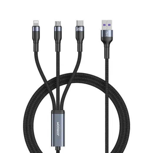Joyroom 3in1 USB cable - USB Type C | micro USB | Lightning 66W 6A 1.2m black (S-1260G5)