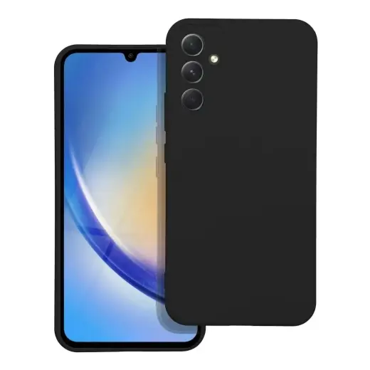 Silicone telefono dėklas Samsung Galaxy A34 (A346) juodas