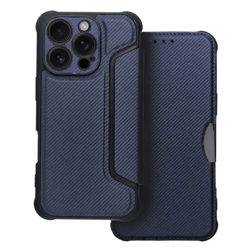 Razor raamatutüüpi telefoni ümbris iPhone 16 Pro sinine