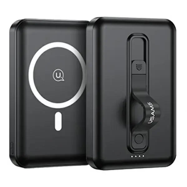USAMS PB64 ārējais akumulators (powerbank) | 10000 mAh | 22.5W | USB-C, USB-A, MagSafe | melns