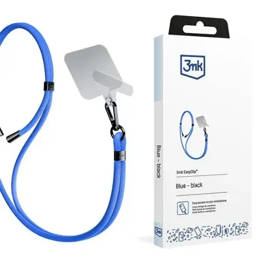 3MK EasyClip Blue (black) Phone Lanyard
