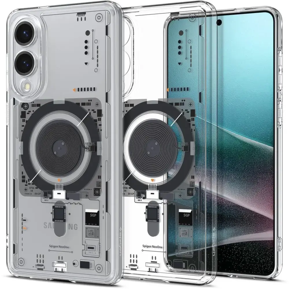 Spigen Ultra Hybrid Mag Case with MagSafe for Samsung Galaxy S25 Edge with Print - Transparent
