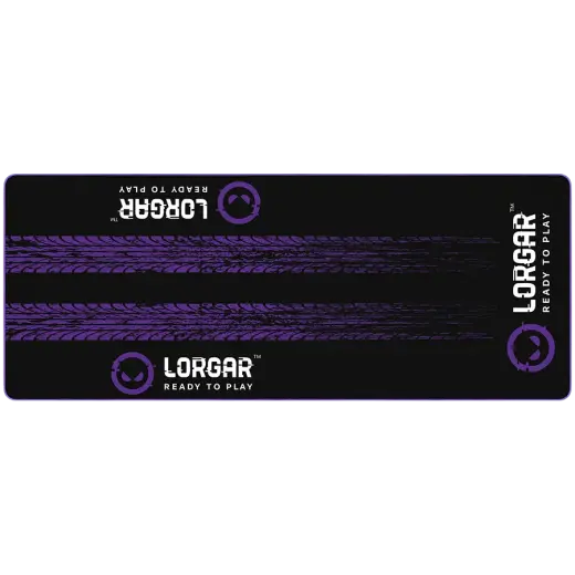 LORGAR RX1FM, Sim Racing Floor Mat Advanced, Stitched edge, 1,700X700X3 mm, Black/purple