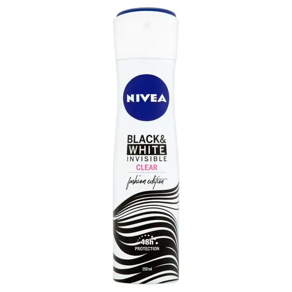 Nivea Transparent Antiperspirant Invisible for Black & White - 150 Ml