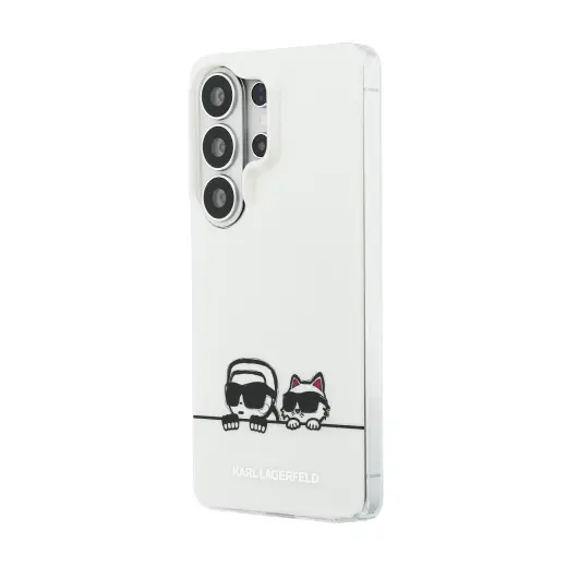 Karl Lagerfeld IML K&CH Peekaboo Logo Magnetic Case for iPhone Samsung Galaxy S26 Ultra White