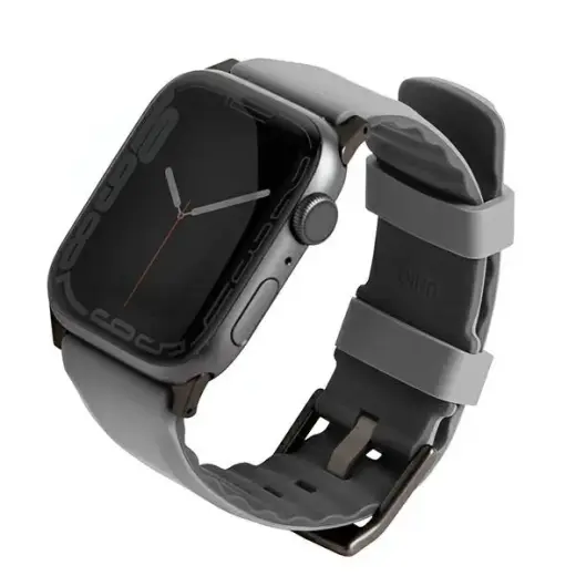 UNIQ Linus viedpulksteņa siksniņa priekš Apple Watch Series 4/5/6/7/8/SE/SE2 (38/40/41 mm) | silikons | pelēka
