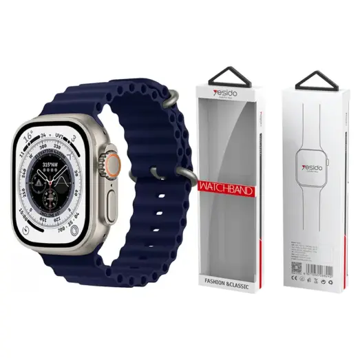 YESIDO WB21 APPLE WATCH SILICONE STRAP 42/44/45 NAVY