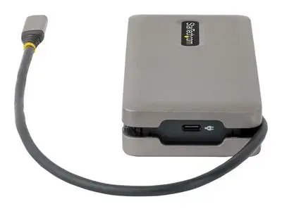 StarTech.com USB-C Multiport Adapter, HDMI|VGA, 4K 60Hz Video, 3-Port USB Hub, 100W Power Delivery Pass-Through, GbE, USB Type-C Travel Dock w| Charging, 1ft|30cm Wrap-Around Cable - Mini Laptop Docking Station (DKT31CVHPD3) - docking station - USB-C - VG