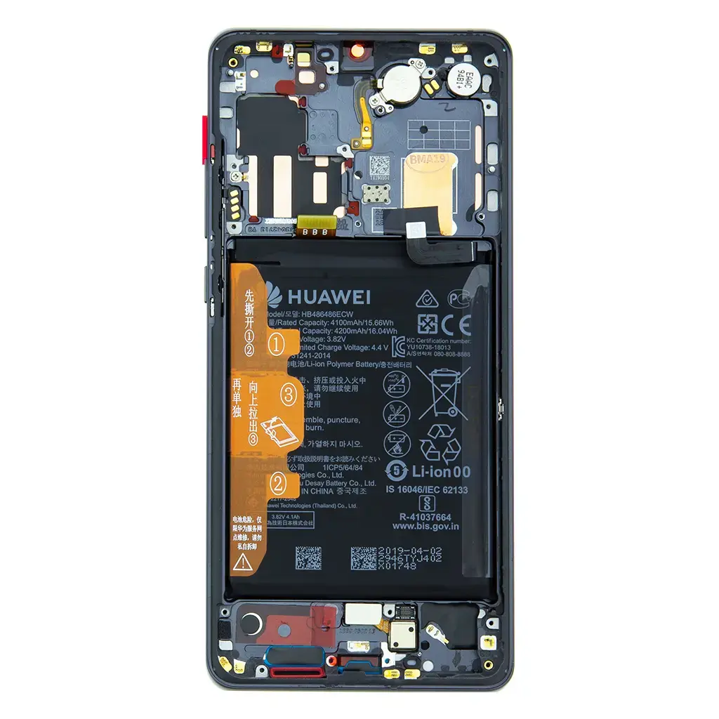 LCD Display + Touch Unit + Front Cover Huawei P30 PRO Black (Service Pack)