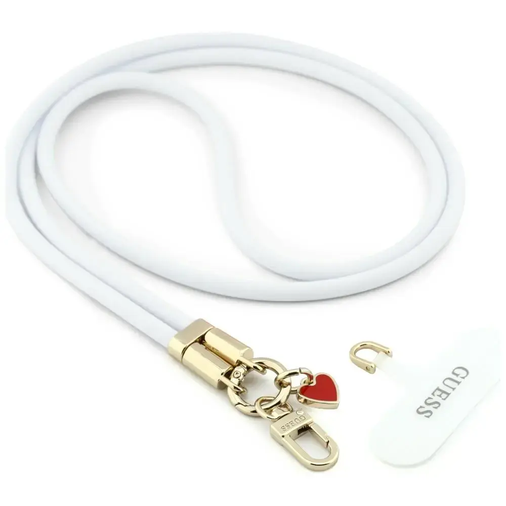 Universal strap Guess Universal CBDY   Silicone Script Charm white