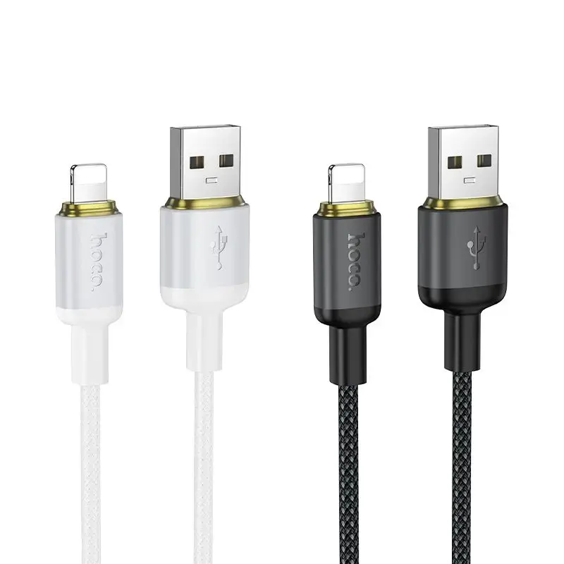 Cable USB A to Lightning Hoco 2,4A 1 m X128 Benefit black