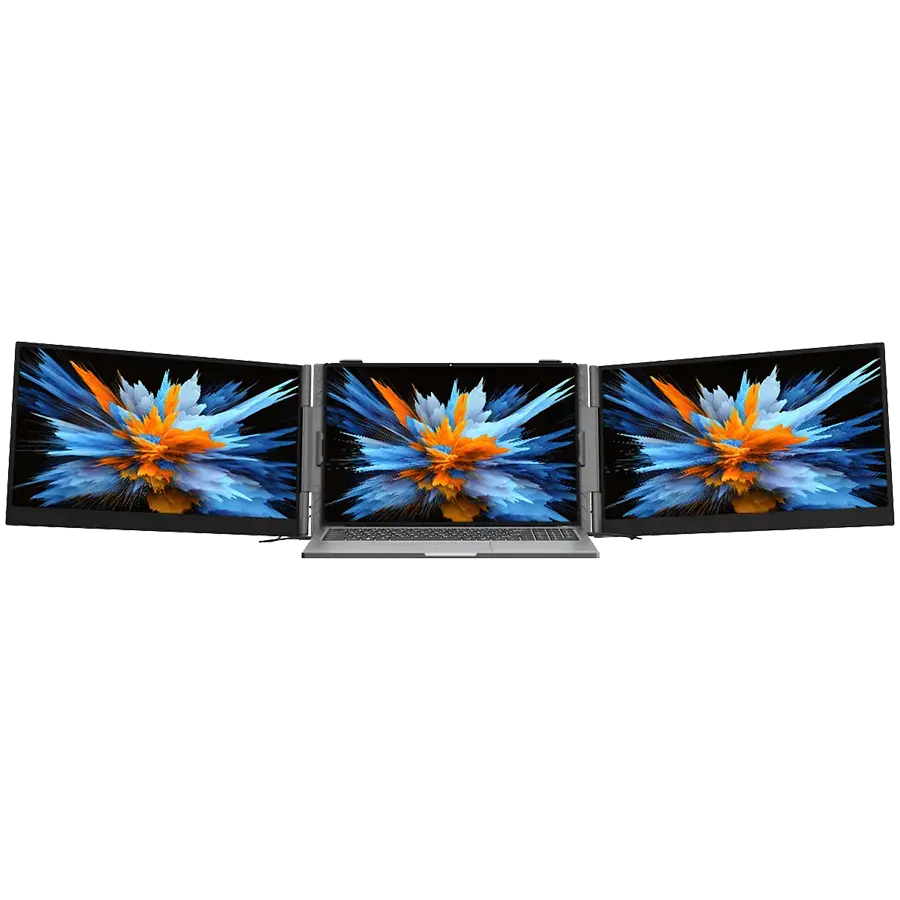 Portable monitor Blackview DCM6 Dual Screen 14inch 1920x1080 16:9 LCD 60Hz IPS 178 USB-C 3.1x3 for 13-17.3 inch laptops352.2x237.43x15.9mm Grey Black