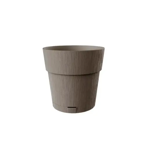 Puķu pods ar paliktni Ethica Ø15x15cm brūns