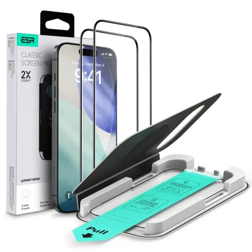 SZKŁO HARTOWANE ESR ULTRAFIT TEMPERED GLASS 2-PACK IPHONE 17 AIR CLEAR