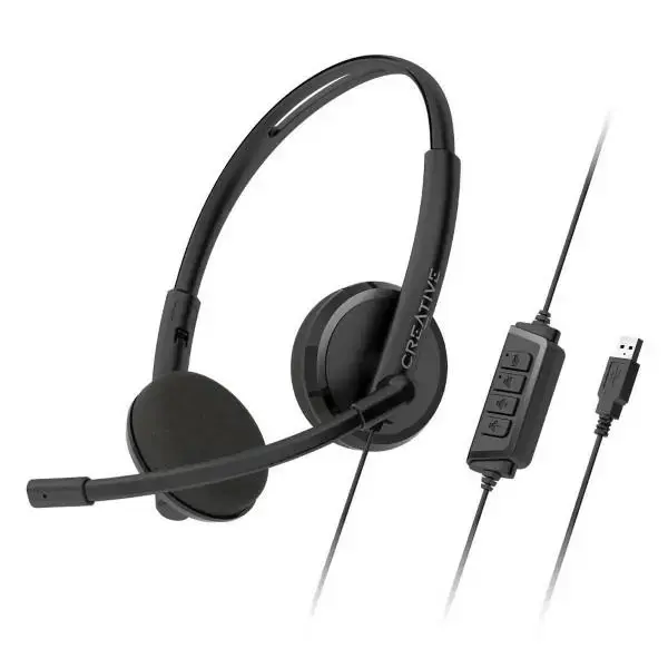 Creative HS-220 vadu austiņas ar mikrofonu melnas|melnas USB