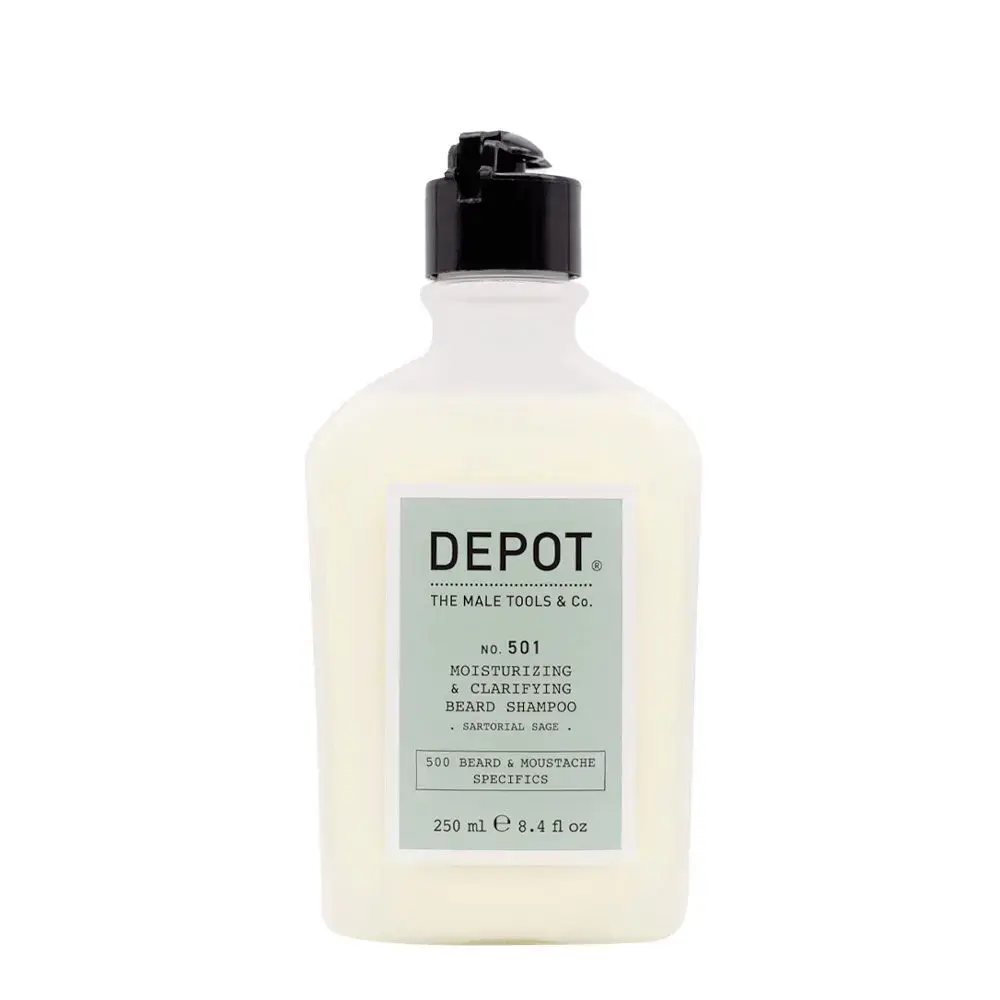 Depot, 500 Beard & Mustache Specifics No. 501, Beard Shampoo, Moisturizing & Clarifying, 250 ml