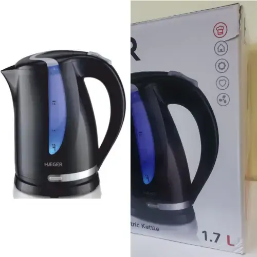 Haeger EK-22B.023A Blackness Electric kettle 1.7L 2200W (Damaged packaging)
