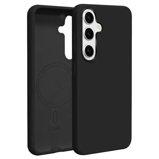 Etteri Silicone Mag case for Samsung Galaxy S25 black