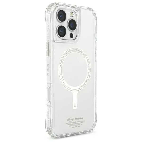 Skinarma case Saido iPhone 16 Pro 6.3" Magnetic Charging green (niteglow)