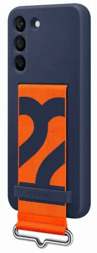 EF-GS901TNE Samsung Silicone Cover with Strap for Galaxy S22 Navy