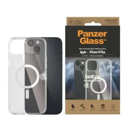 PanzerGlass HardCase iPhone 14 Plus 6,7" MagSafe Antibacterial Military grade transparent 0411