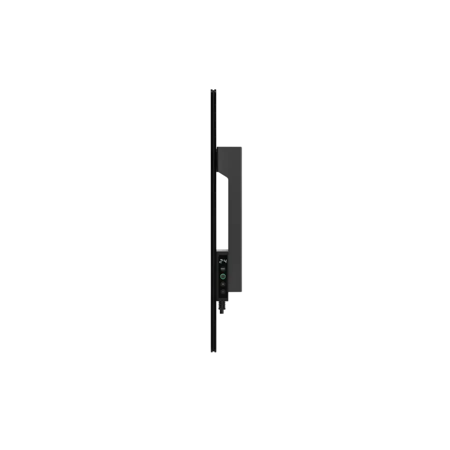 AENO Premium Eco Smart Quadro Wall Heater, 500W, 50x50 cm., Tempered glass, Infrared+convection heating type, LED display Plug type: Europe (E/F type), BLACK, , Made in Poland