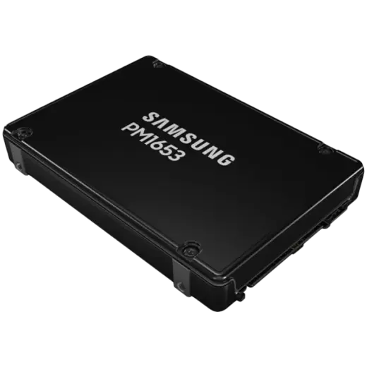 SAMSUNG PM1653 3.84TB Enterprise SSD, 2.5”, SAS 24Gb/s, Read/Write: 4300 / 3800 MB/s, Random Read/Write IOPS 800K/135K