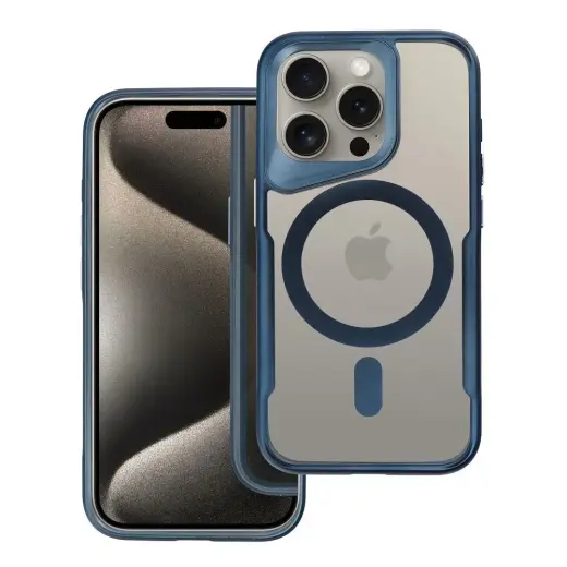 Case for do iPhone 15 PRO MAX Ergofit Newzone compatible with MagSafe blue