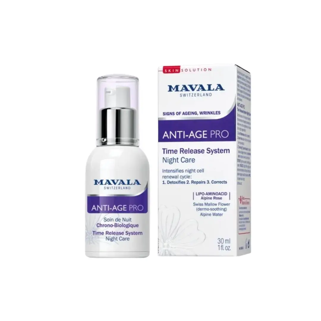 MAVALA Anti-Age Pro, Anti-Aging AND Regenerating, Night, Cream, For Face, 30 ml