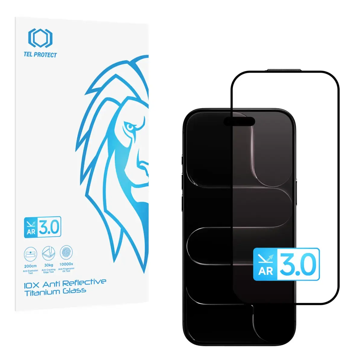 Tel Protect 10X AR 3.0 AntiReflective Titanium aizsargstikls telefona ekrānam iPhone 17 Air