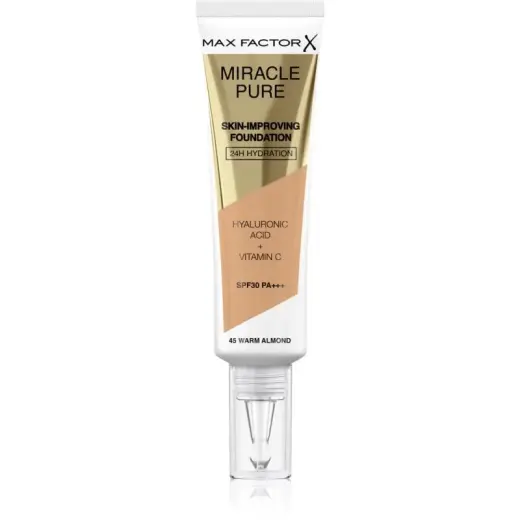 Debenhams Miracle Pure Skin Improving Foundation in 45 Warm Almond