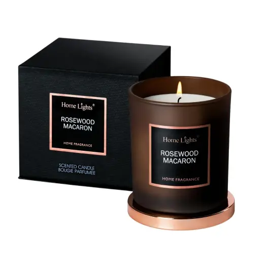 Home Lights, Rosewood & Macaron, Scented Candle, 215 g