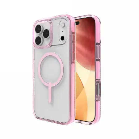 ZAGG Santa Cruz Snap MagSafe Case for iPhone 17 Pro Max - Clear Pink
